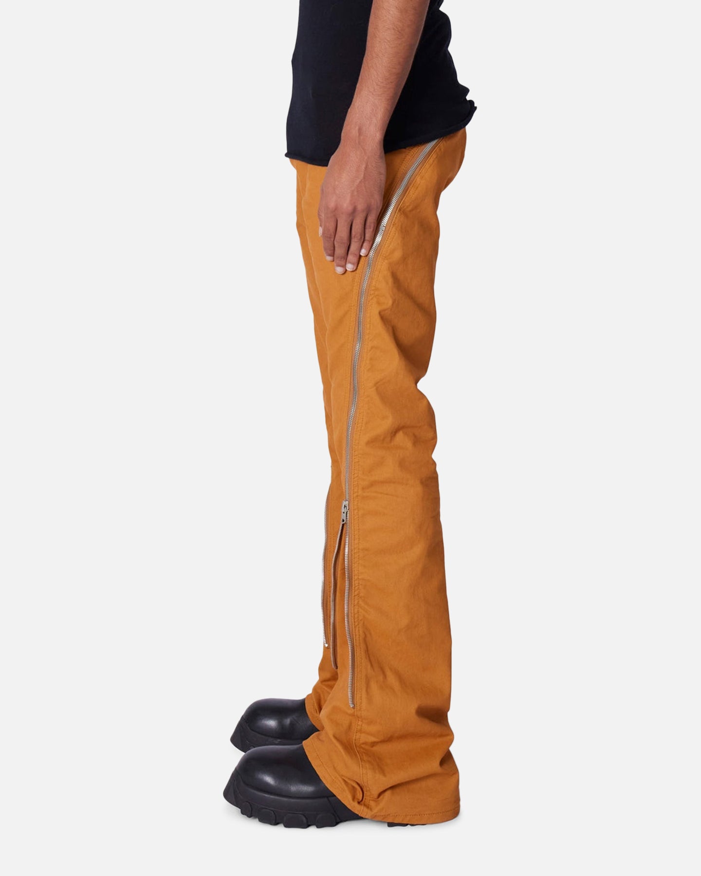 MNML D519 Zipper Flare Denim Jeans Orange | Culture Kings US