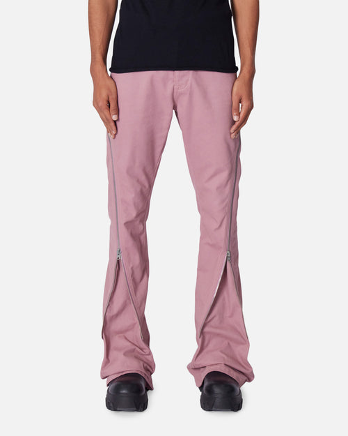 MNML D519 Zipper Flare Denim Jeans Pink