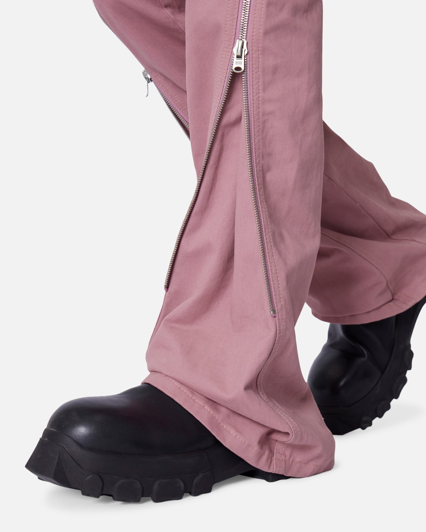 MNML D519 Zipper Flare Denim Jeans Pink | Culture Kings US