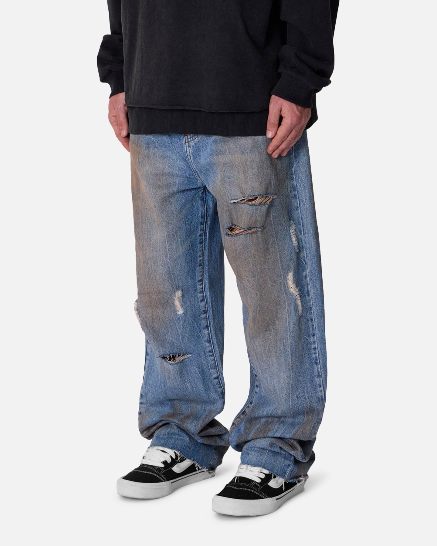 MNML Ultra Baggy Run Over Denim Jeans Blue | Culture Kings US