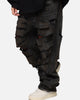 MNML Ultra Baggy Thrashed Denim Jeans Black