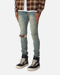 MNML Skinny Dusted Jeans Sun Washed Blue