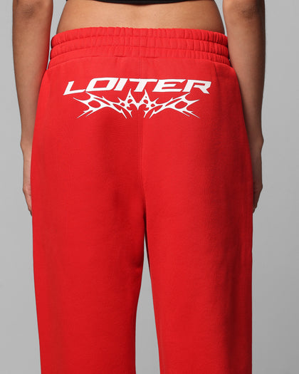 Loiter Cyber Sweat Pants Red