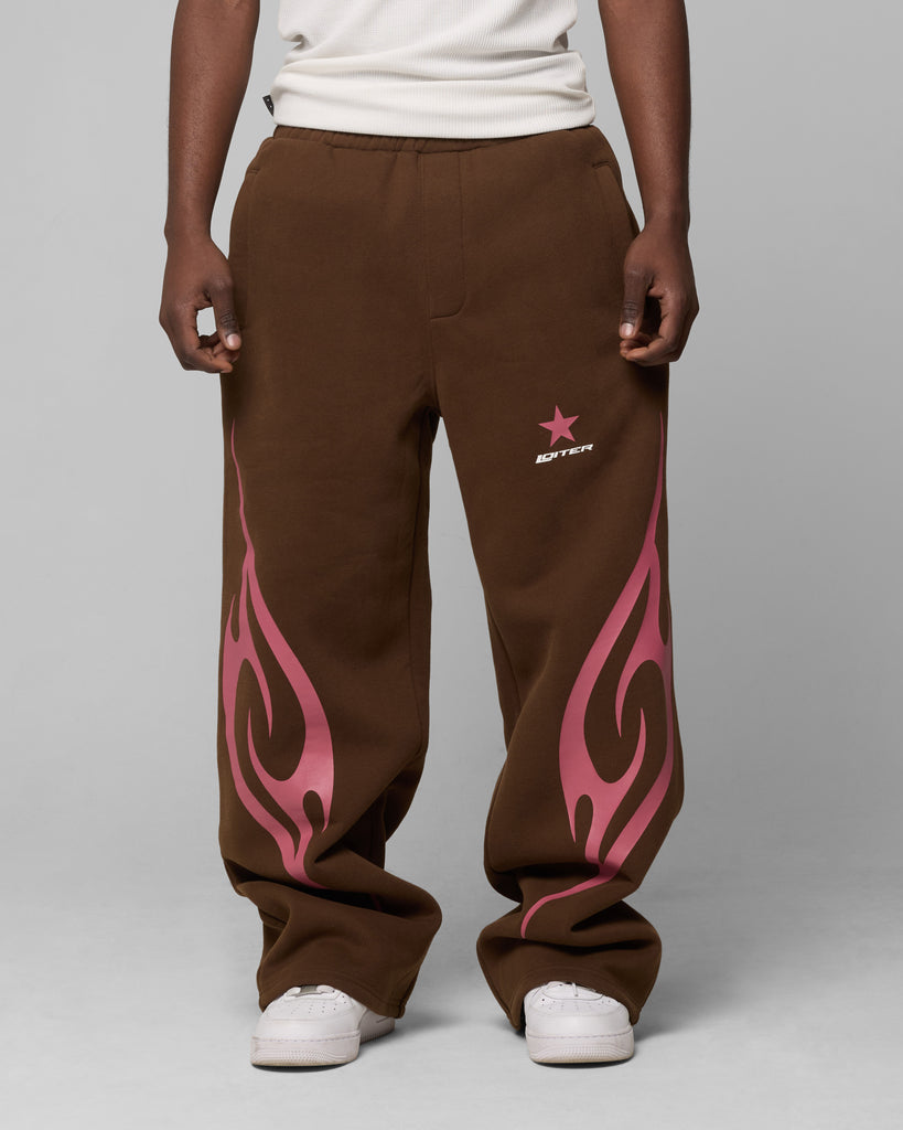 Loiter Cyber Sweat Pants Brown | Culture Kings US