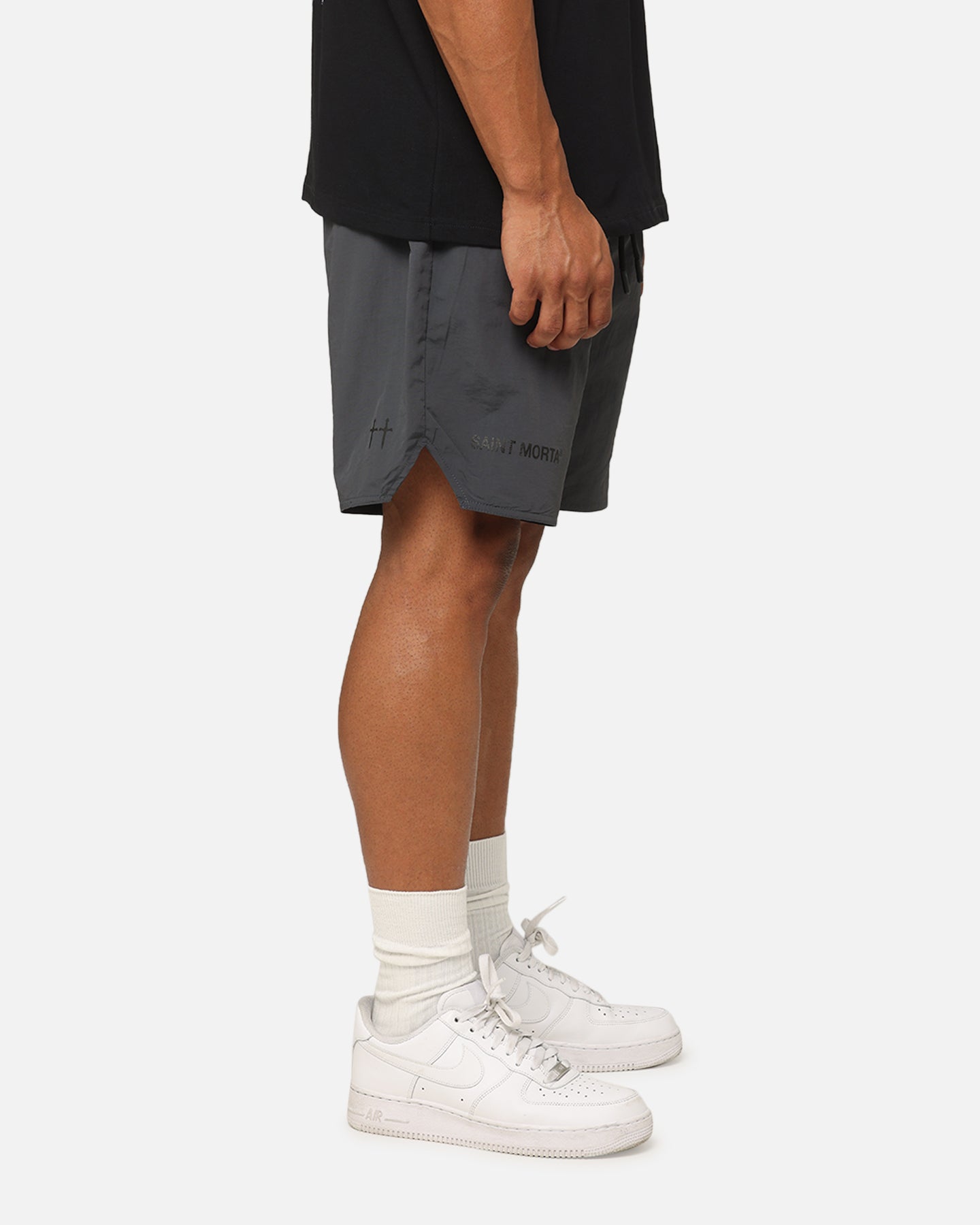 Saint Morta Official Nylon Shorts Dark Grey | Culture Kings US