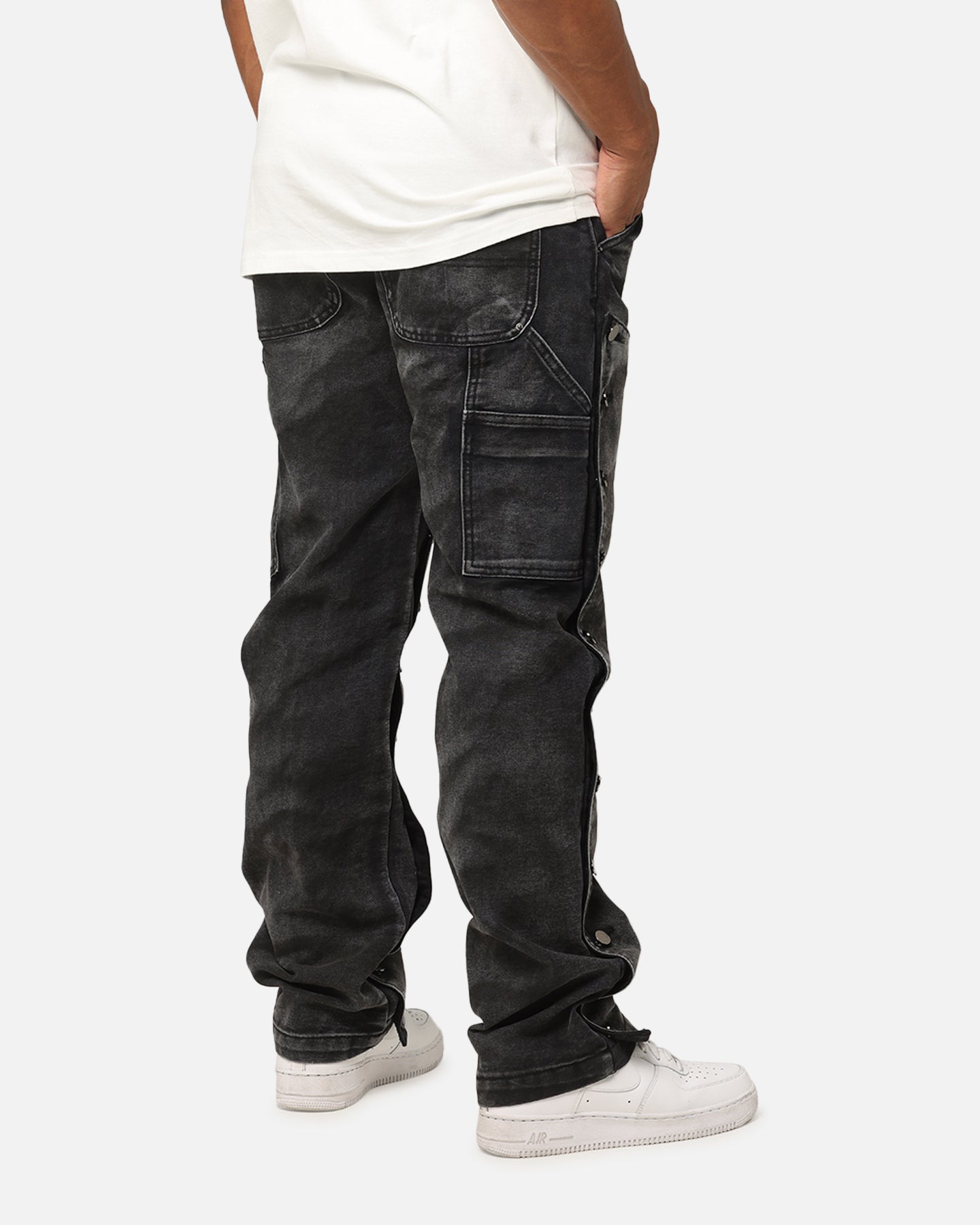 MNML V624 Snap Off Baggy Pants Vintage Black | Culture Kings US