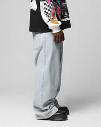 Loiter Collateral Baggy Jeans Blue Pin Stripe