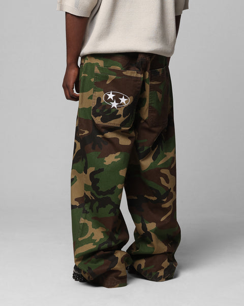 Loiter Collateral Baggy Jeans Woodland Camo | Culture Kings US