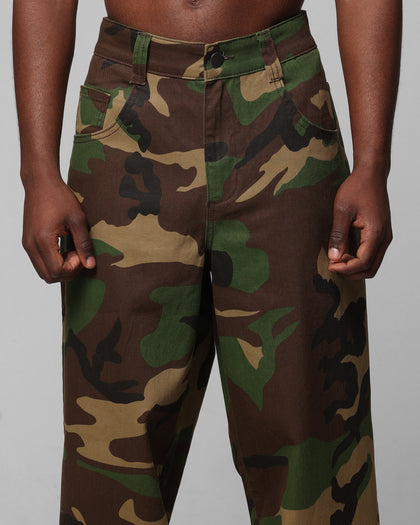 Loiter Collateral Baggy Jeans Woodland Camo