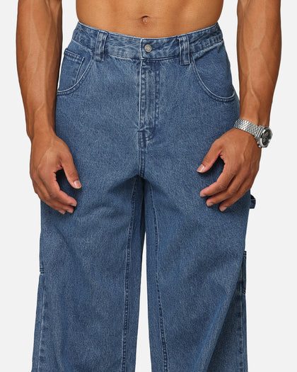 Carre Baggy Carpenter Jeans Mid Blue Denim
