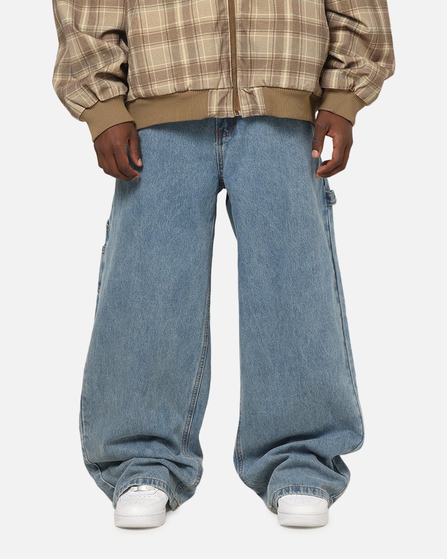 Carre Baggy Carpenter Jeans Mid Blue Denim | Culture Kings US