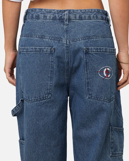 Carre Baggy Carpenter Jeans Mid Blue Denim