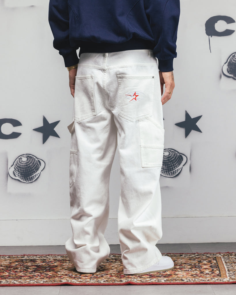 Carre Baggy Carpenter Jeans Off White | Culture Kings US