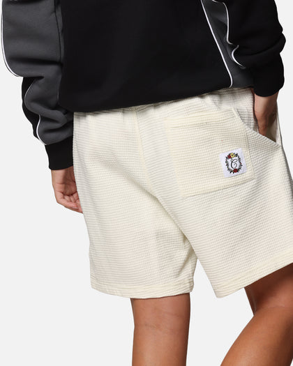 Carre Waffle Shorts Off White