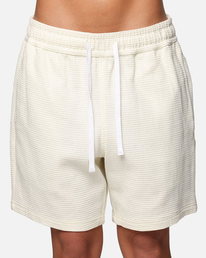 Carre Waffle Shorts Off White