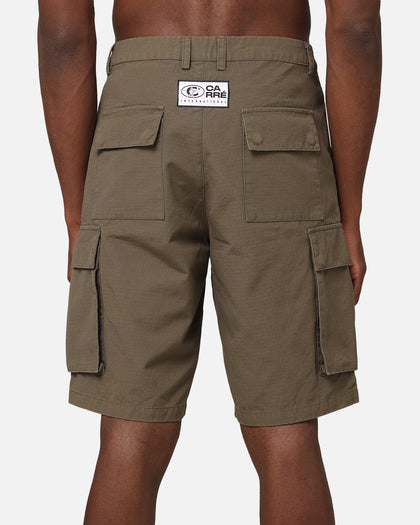 Carre Tactical Baggy Cargo Shorts Khaki