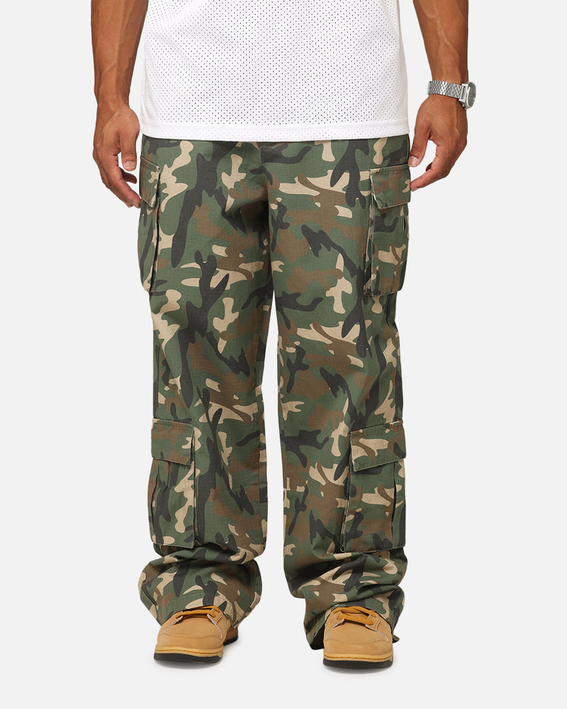 Carre Tactical Baggy Cargo Pants Woodland Camo | Culture Kings US