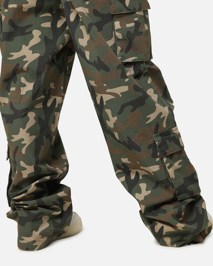 Carre Tactical Baggy Cargo Pants Woodland Camo