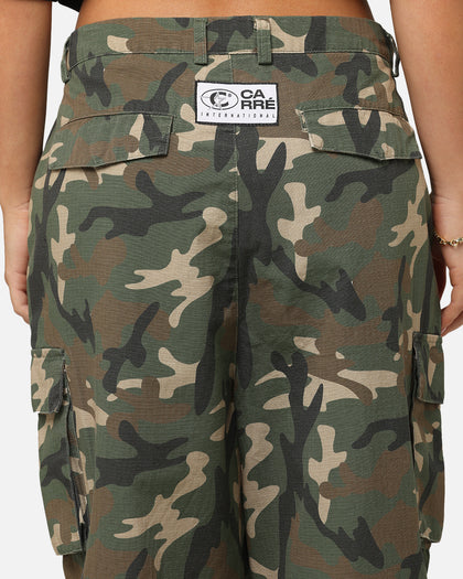 Carre Tactical Baggy Cargo Pants Woodland Camo