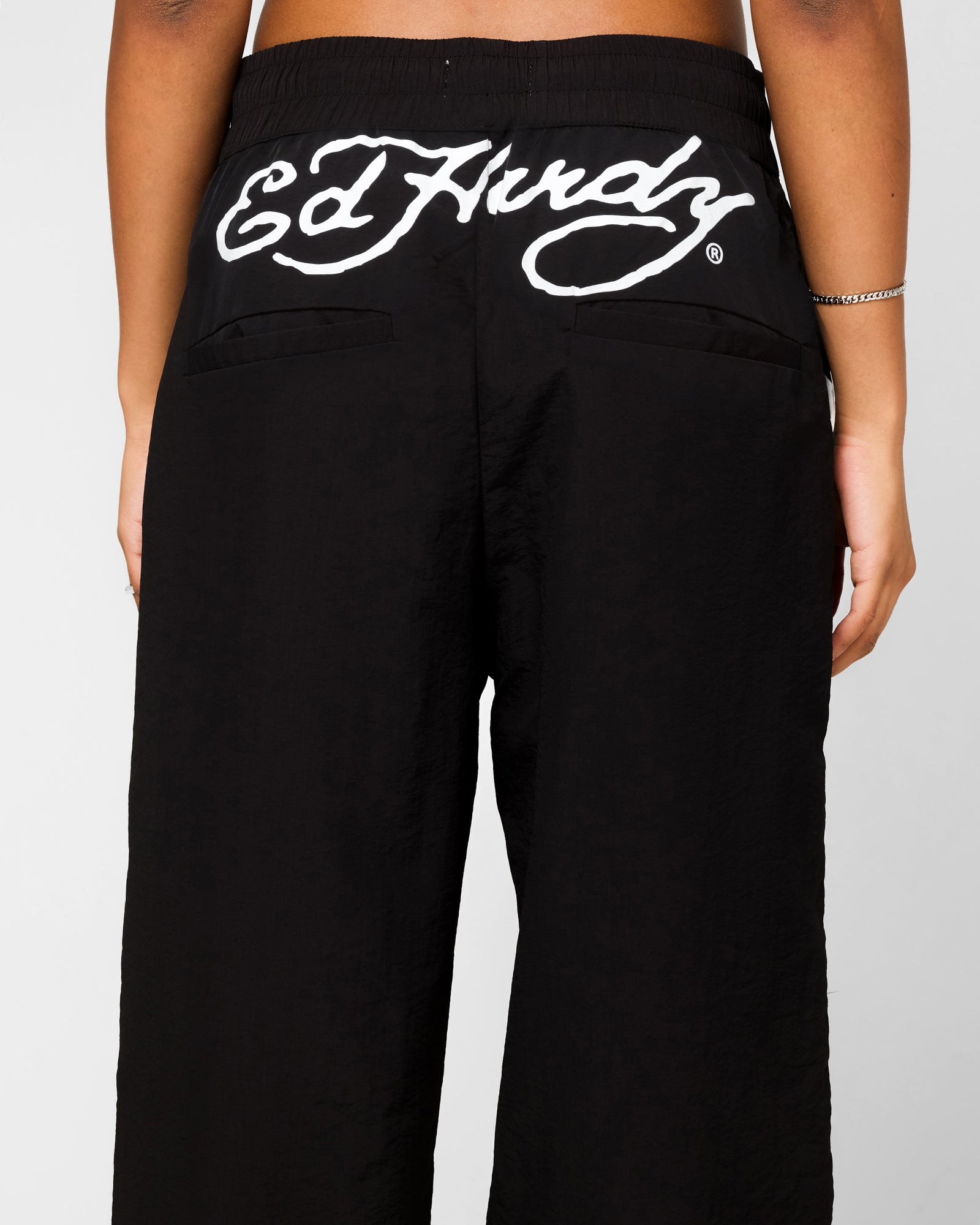 Ed Hardy Women's Nylon Sports Pant Black/White | Culture Kings US