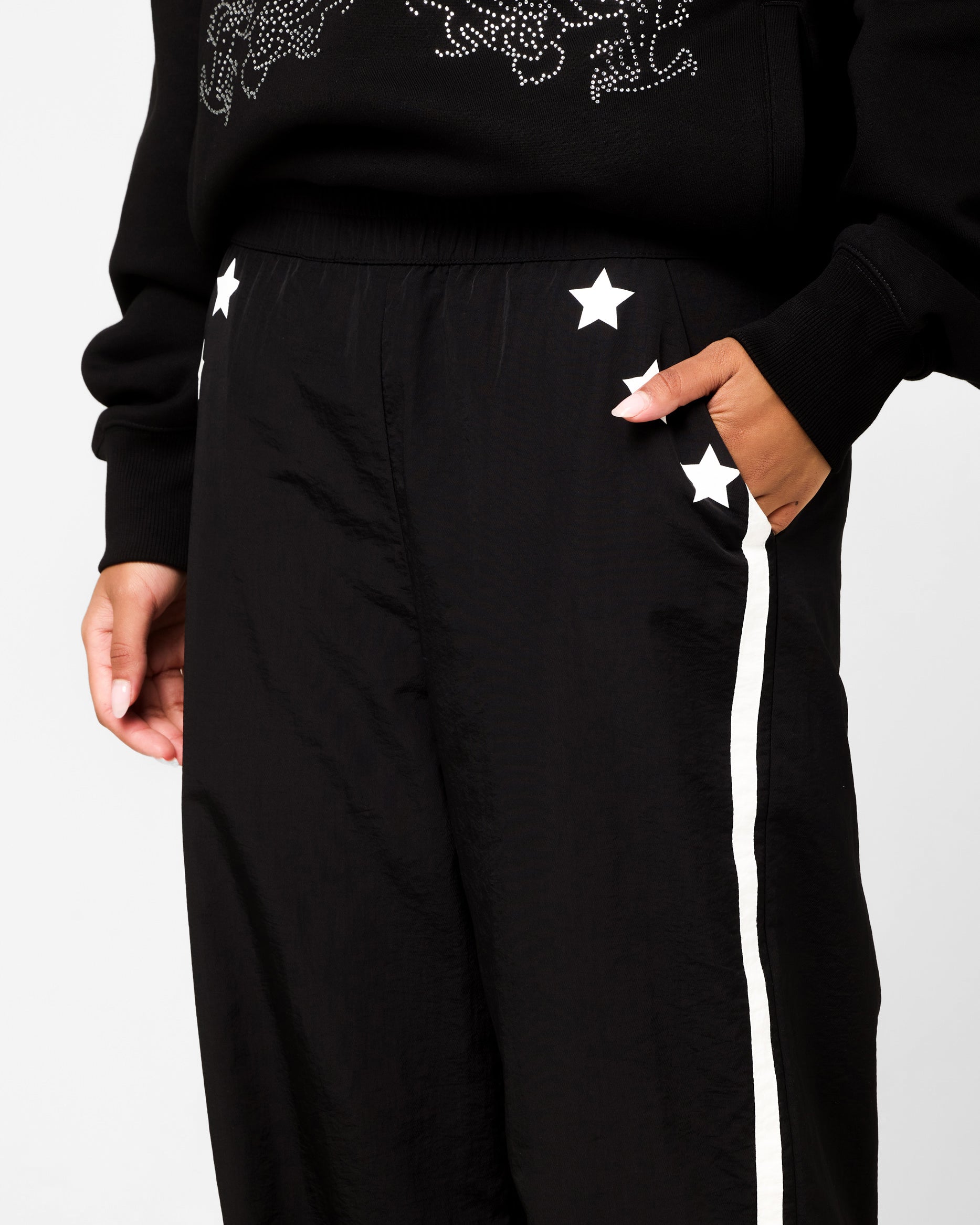 Ed Hardy Women's Nylon Sports Pant Black/White | Culture Kings US