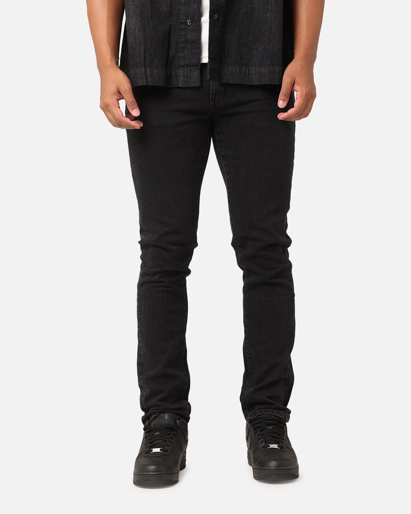 Saint Morta Tapered Denim Jeans Washed Black | Culture Kings US