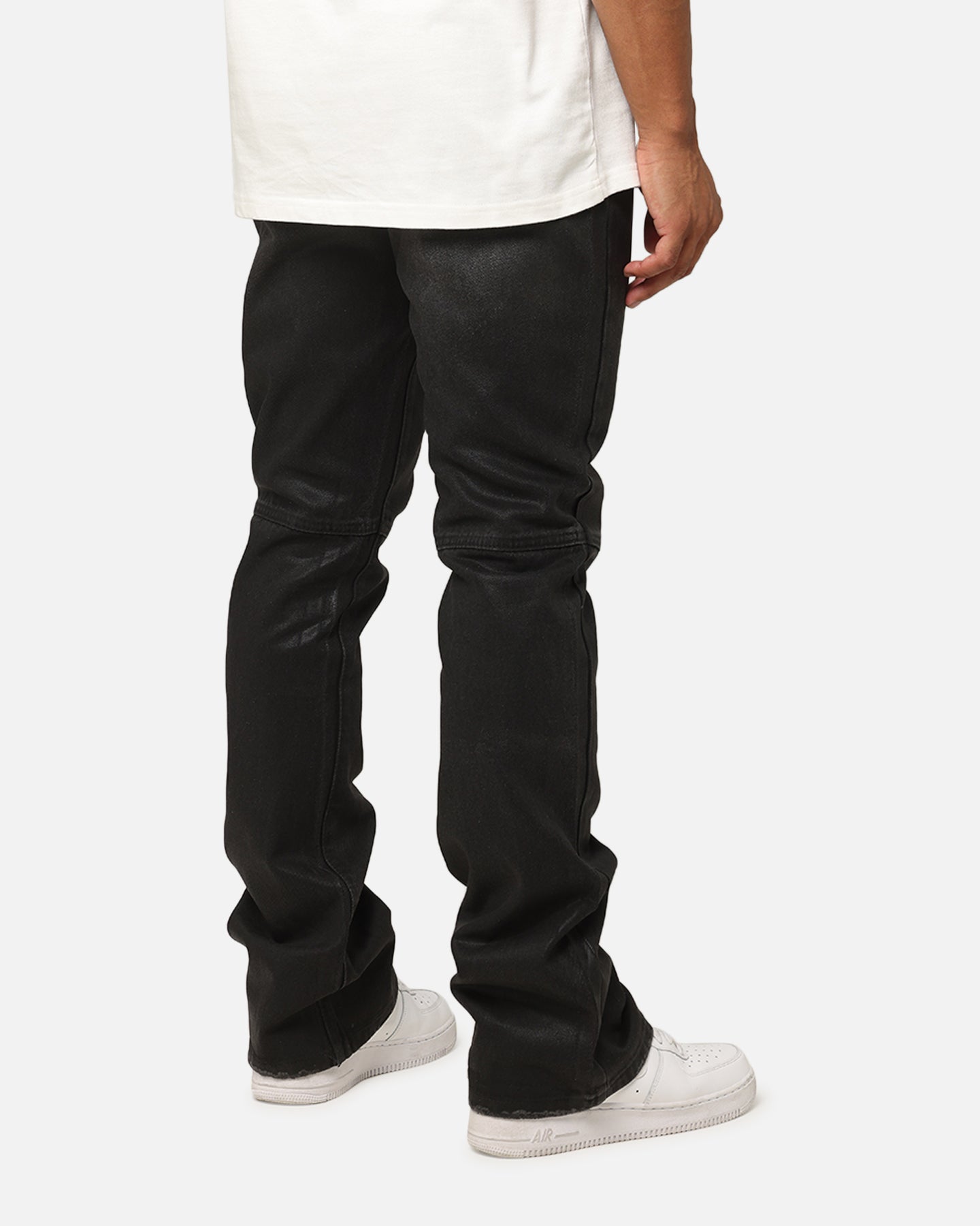 MNML Bootcut Waxed Jeans Black | Culture Kings US