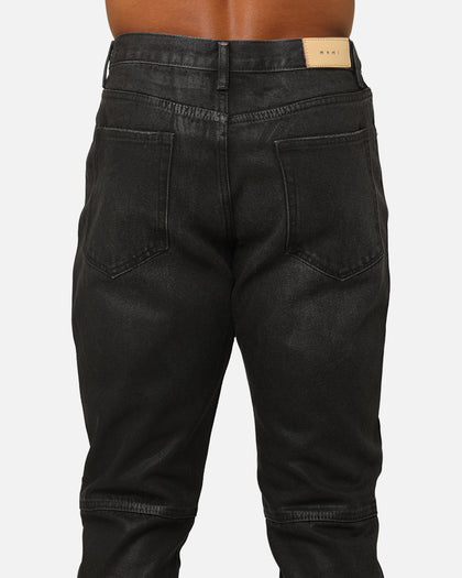 MNML Bootcut Waxed Jeans Black Culture Kings US - Main Image