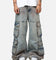 MNML Dune Double Cargo Denim Pants Blue/Red