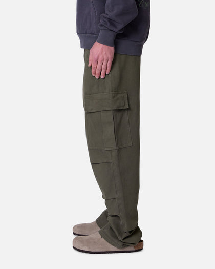 MNML Ultra Baggy Extended Knee Denim Pants Olive