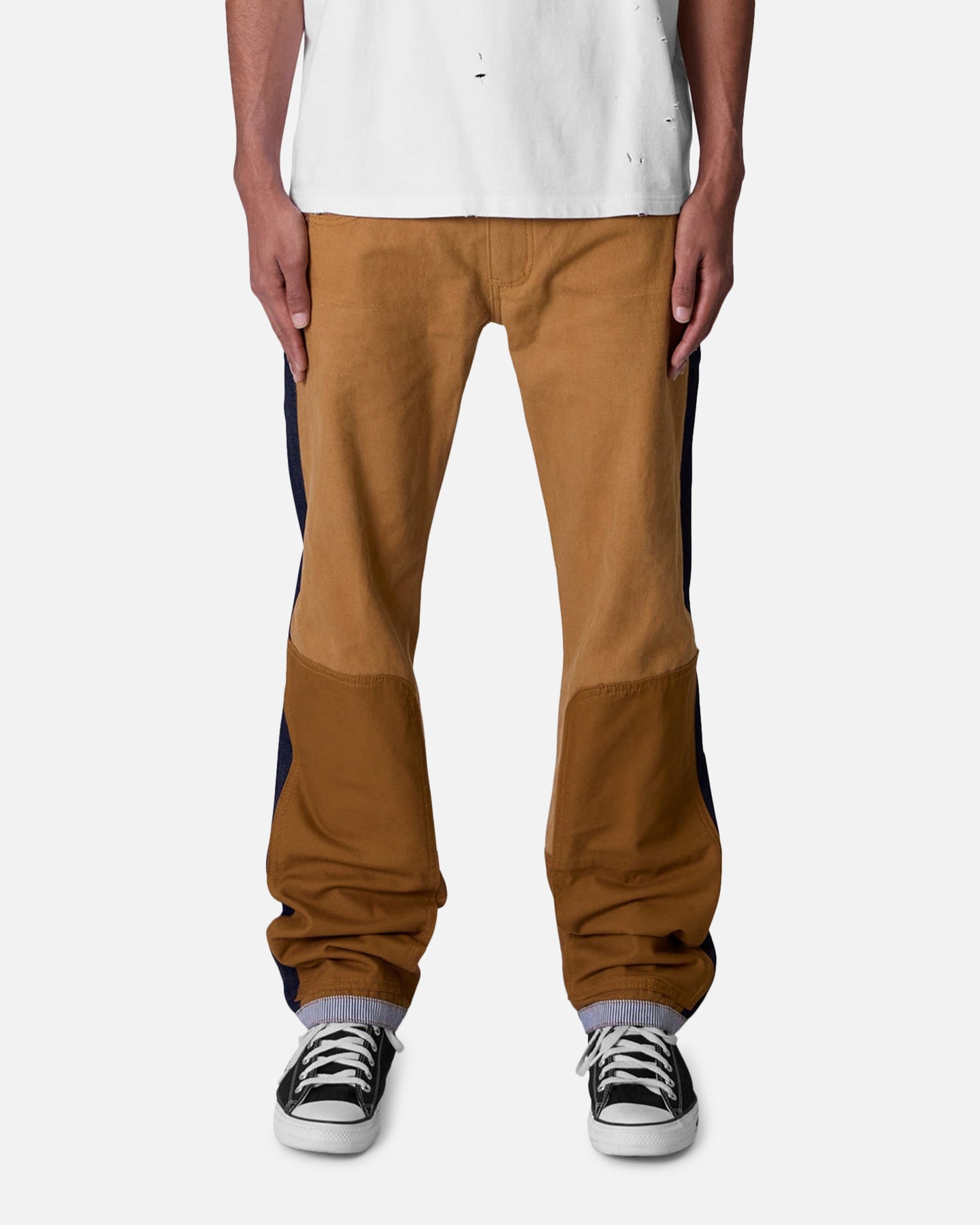 MNML V727 Mixed Canvas Baggy Denim Jeans Multi | Culture Kings US