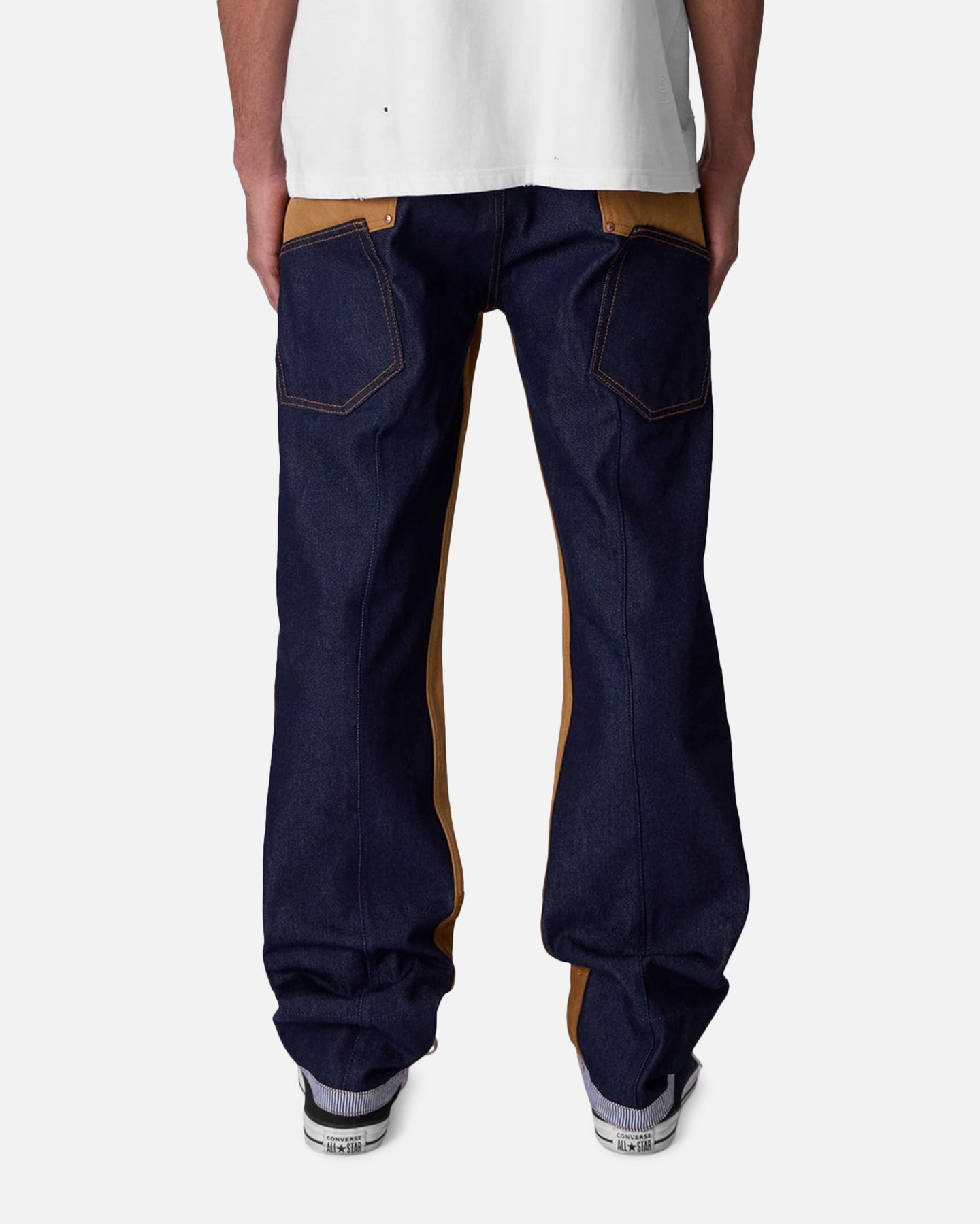 MNML V727 Mixed Canvas Baggy Denim Jeans Multi | Culture Kings US