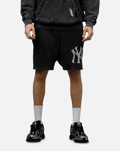 Pro Standard New York Yankees Raffia Shorts Black Acidwash
