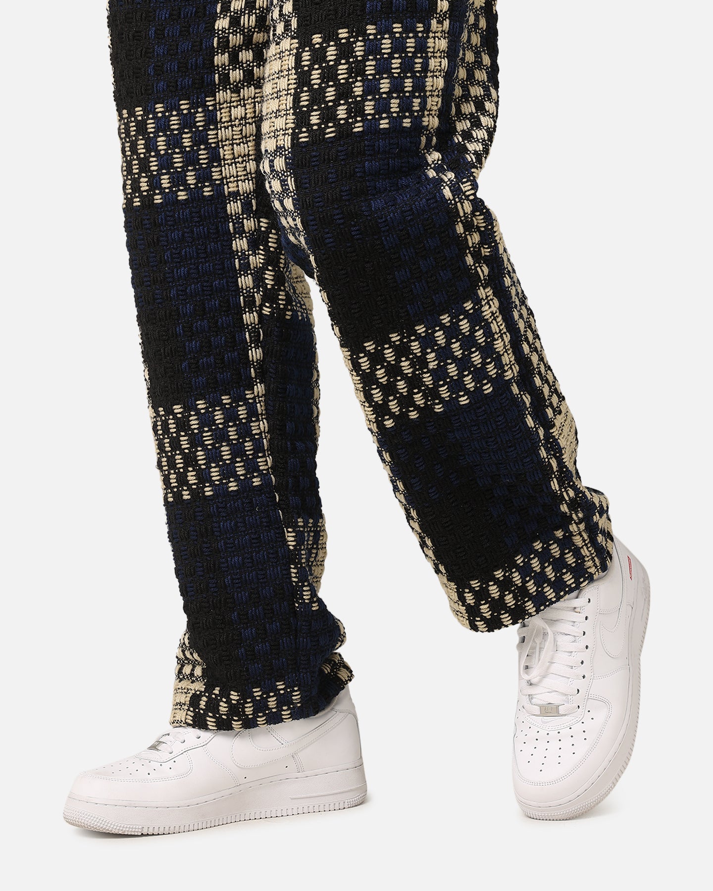 XXIII Textured Weave Pants Blue/Black/Yellow | Culture Kings US