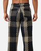 XXIII Textured Weave Pants Blue/Black/Yellow