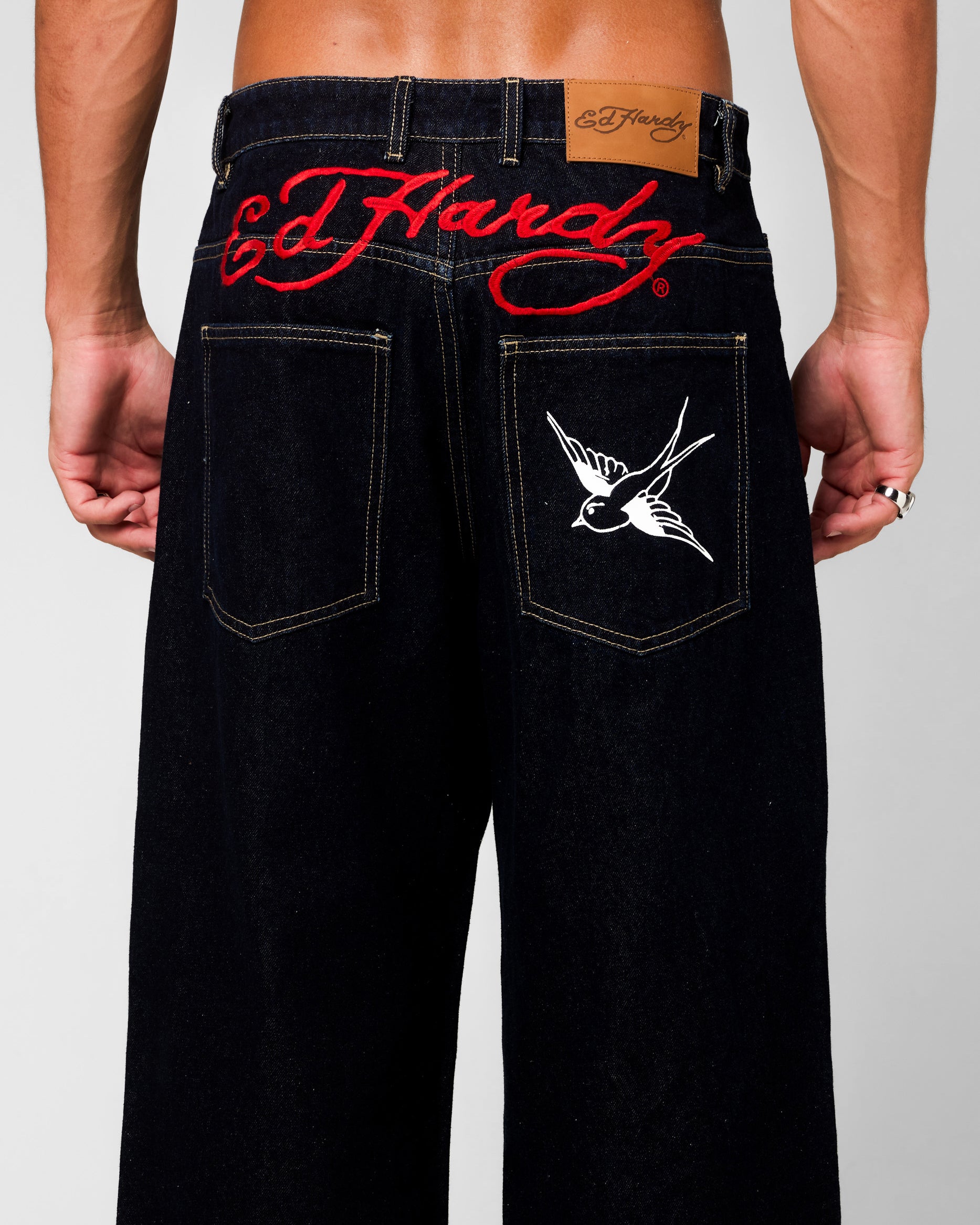 Ed Hardy Wide Leg Jeans Indigo Denim | Culture Kings US