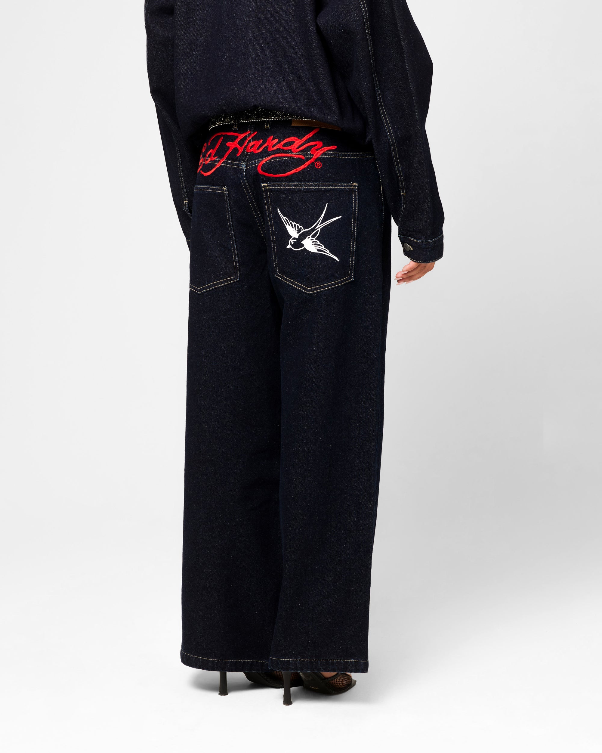 Ed Hardy Wide Leg Jeans Indigo Denim | Culture Kings US