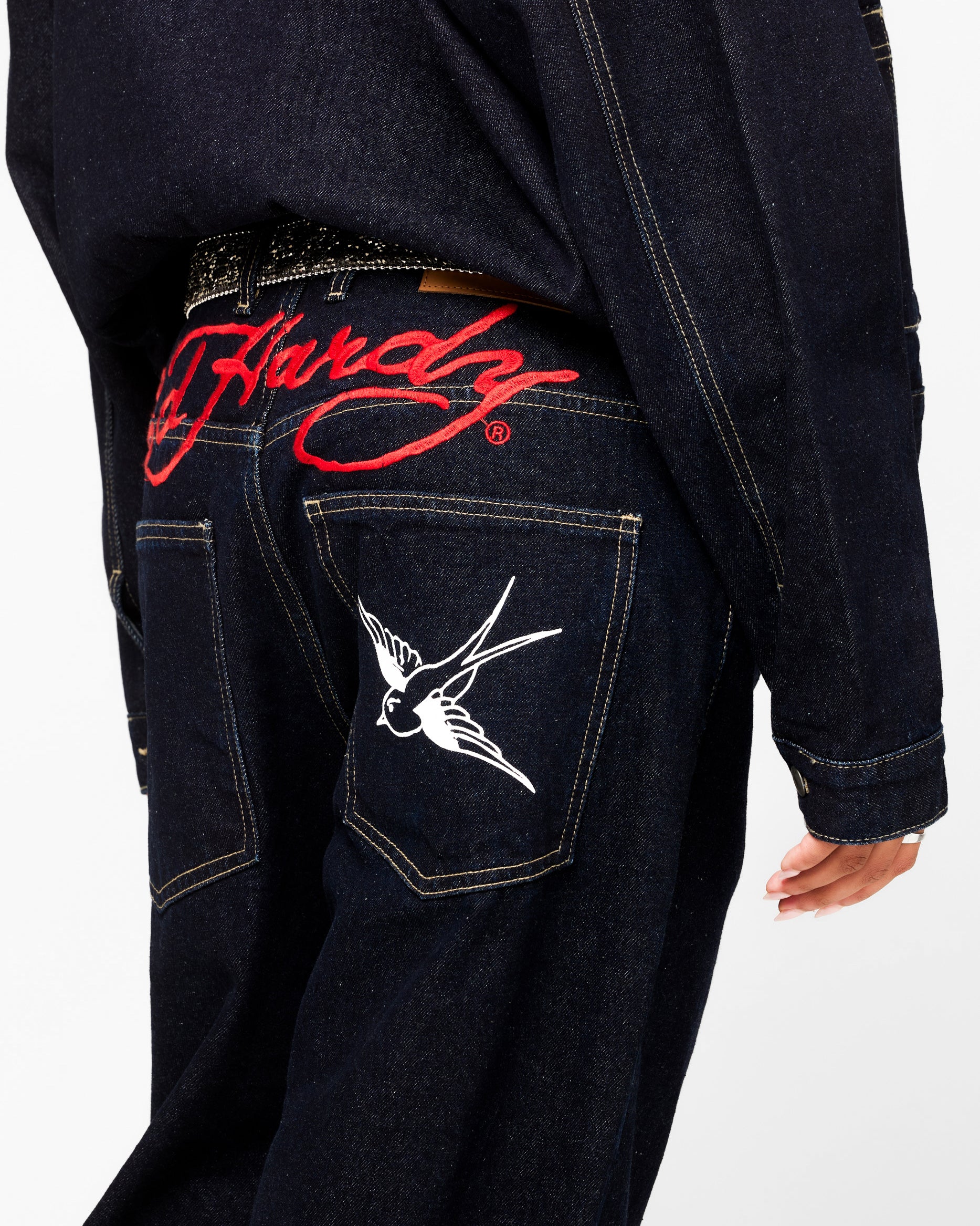 Ed Hardy Wide Leg Jeans Indigo Denim | Culture Kings US