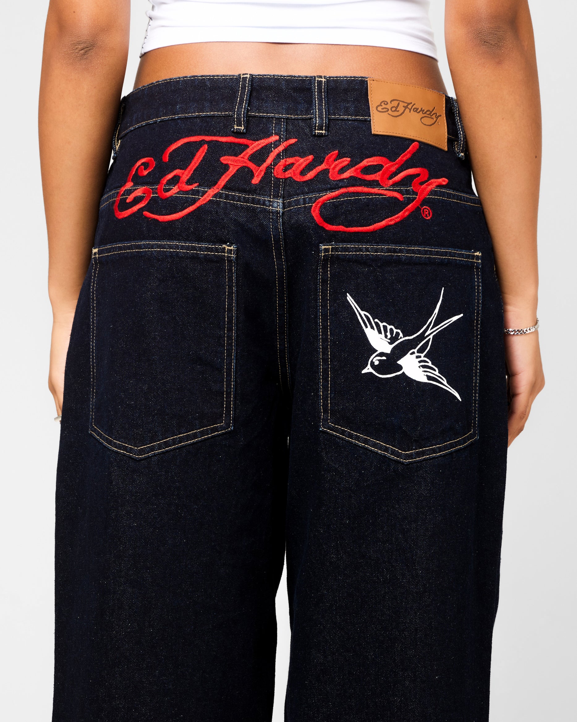Ed Hardy Wide Leg Jeans Indigo Denim | Culture Kings US