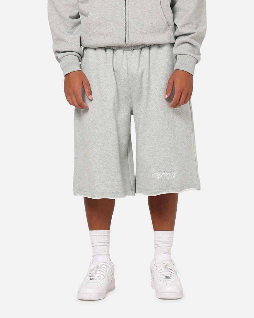 2025 ERIC HAZE: GAME SHORTS M 新品タグ付き Ed Hardy Baggy Fleece Shorts Grey Marle | Culture Kings US
