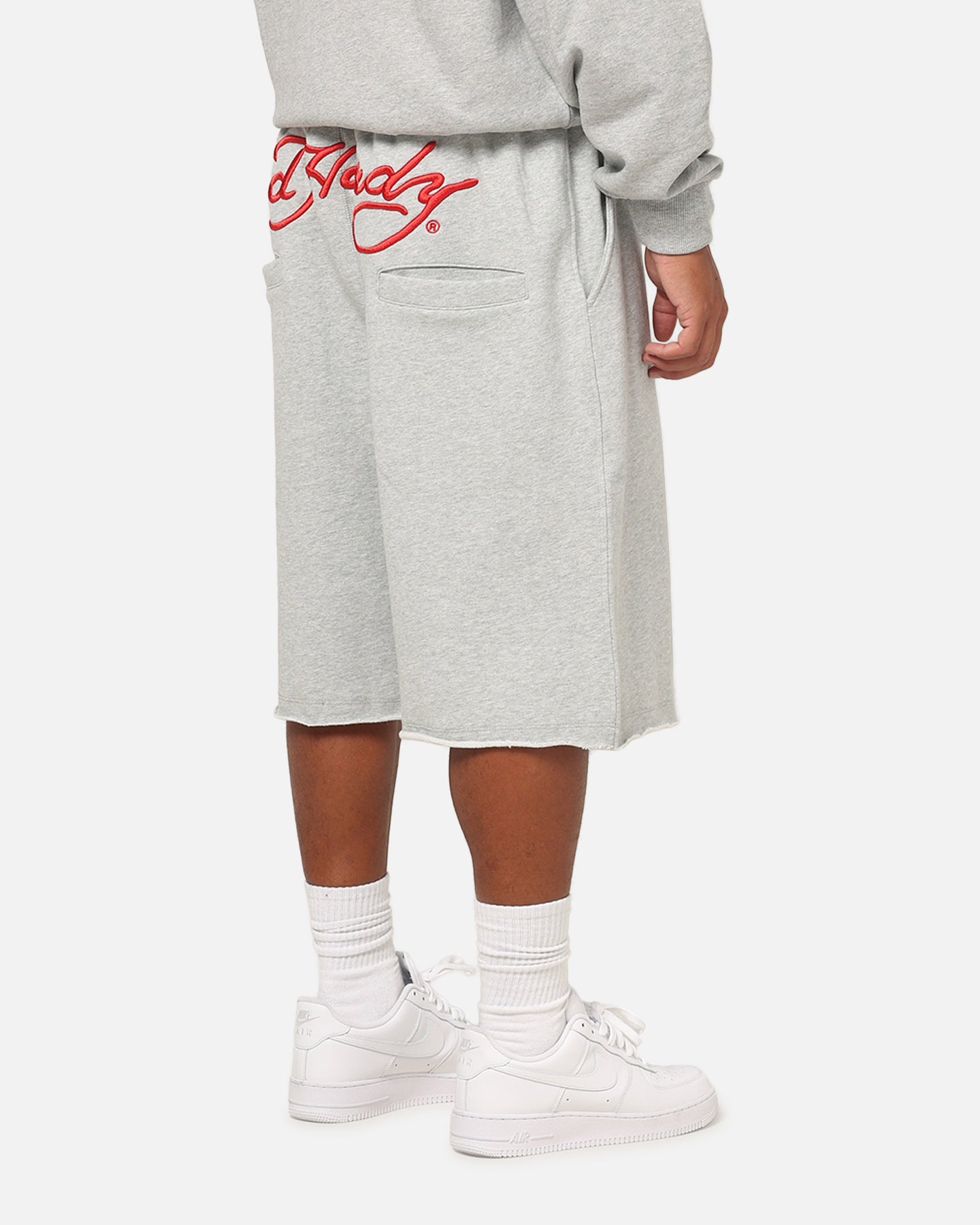 Ed Hardy Baggy Fleece Shorts Grey Marle | Culture Kings US