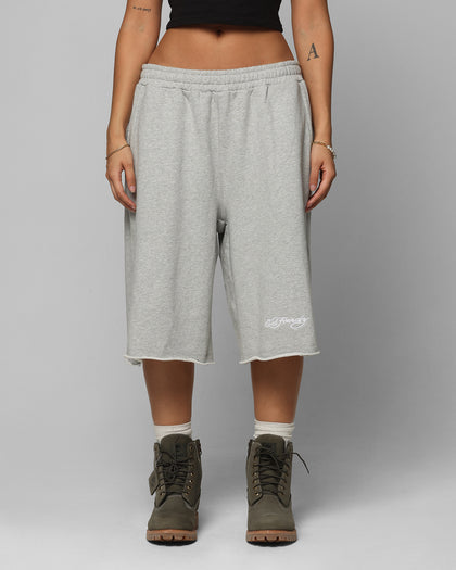 Ed Hardy Baggy Fleece Shorts Grey Marle