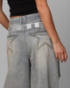 Loiter Star Layered Distressed Jeans Washed Blue