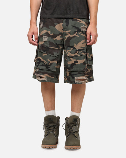 The Anti Order Artillery Baggy Cargo Shorts Woodland Camo