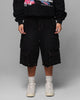 Loiter Collateral Cargo Shorts Black Wash