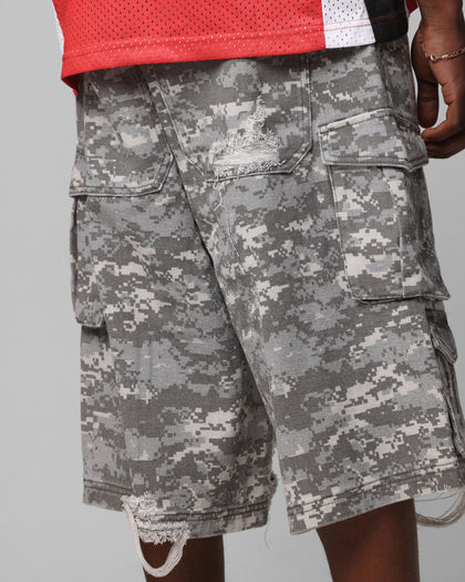 Loiter Collateral Cargo Shorts Snow Camo