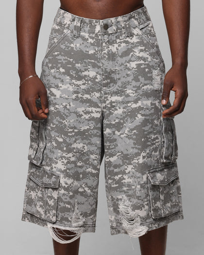 Loiter Collateral Cargo Shorts Snow Camo