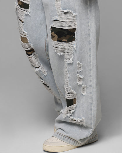 Loiter Collateral Distressed Jeans Denim Camo