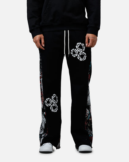 Soul By Ame Flower Pants Black