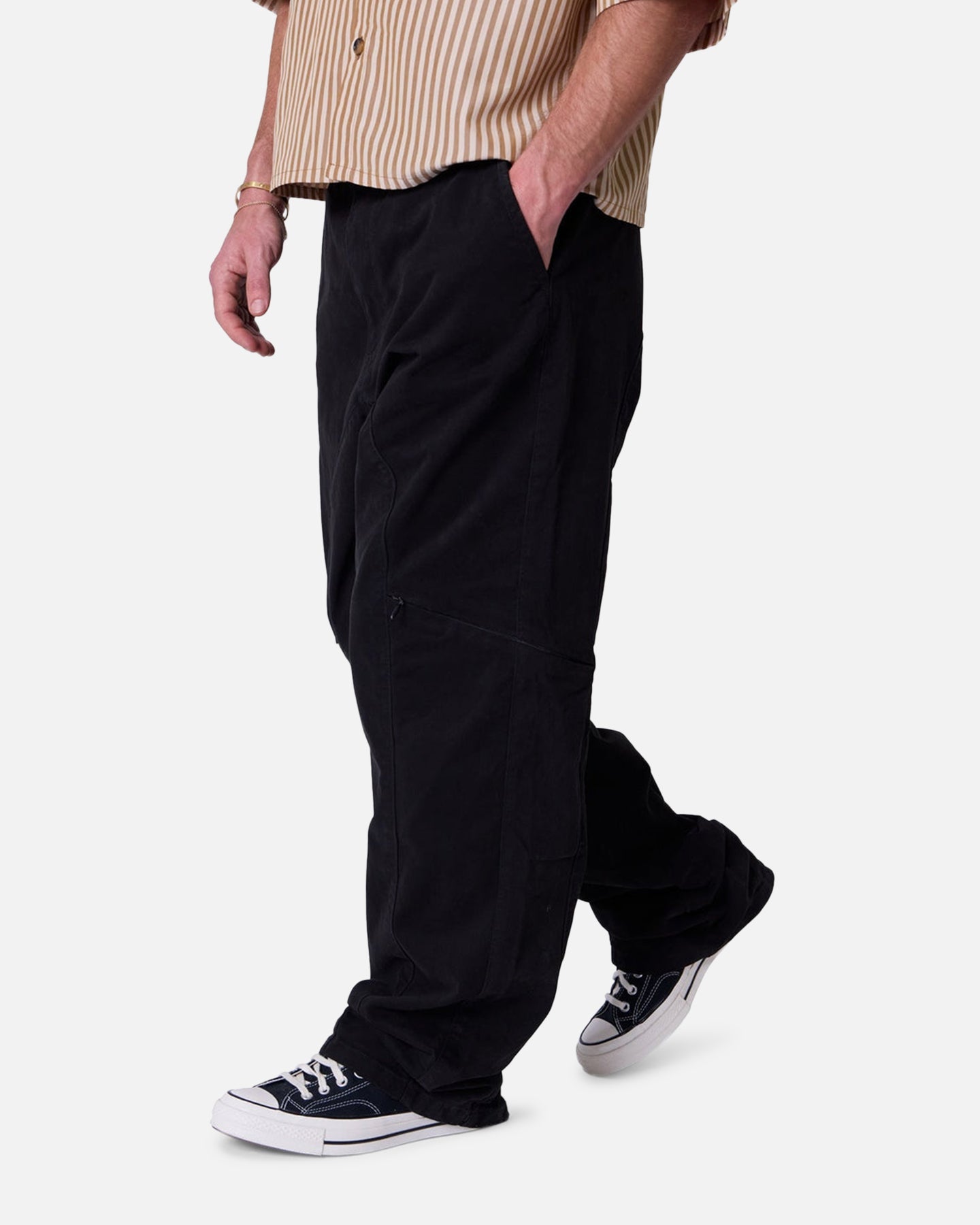 MNML Secret Zipper Cargo Pants Black | Culture Kings US